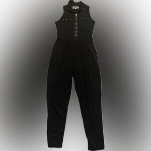 Vintage Black LEW MAGRAM sleeveless Studded Jumpsuit